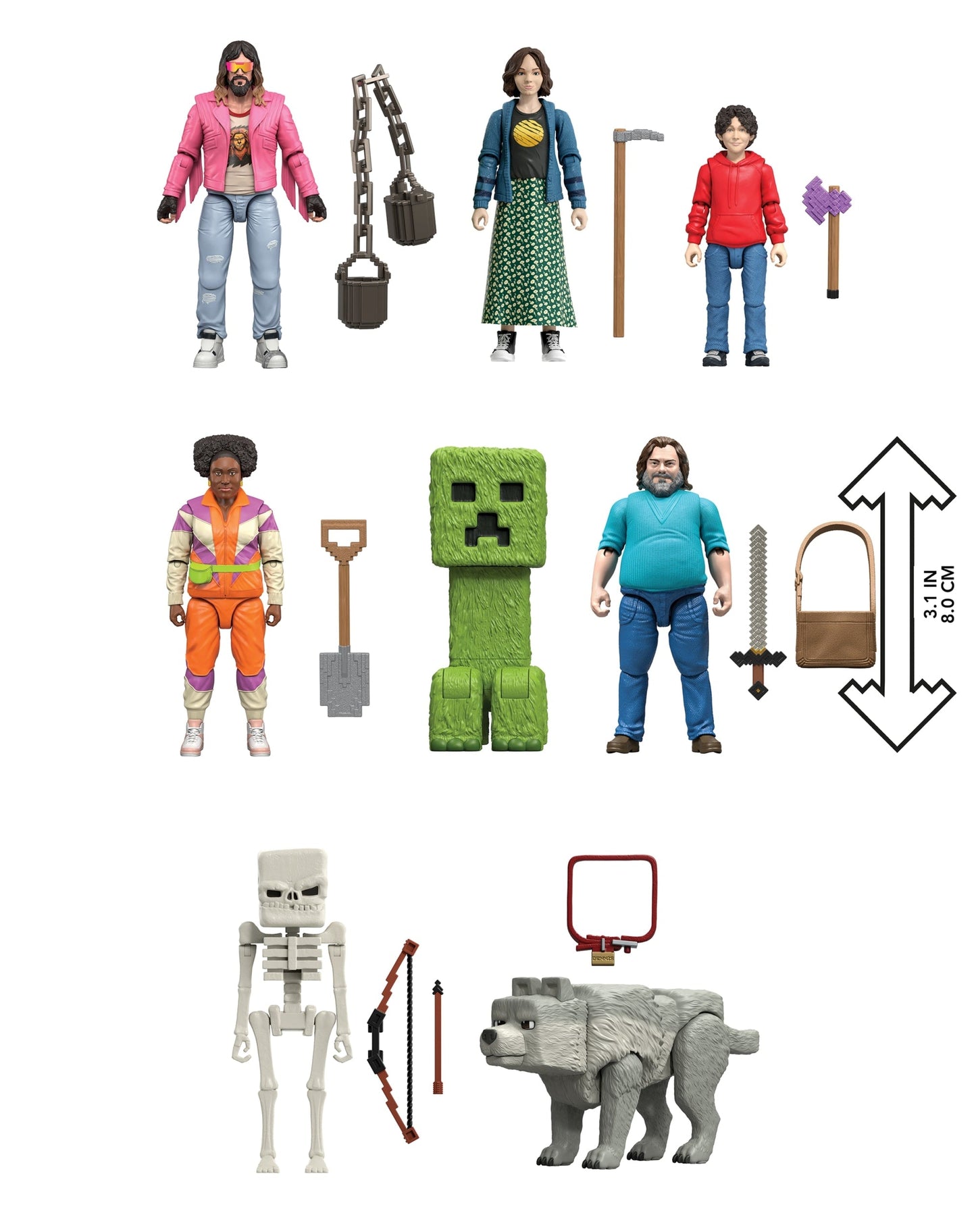 Minecraft Ultimate Movie Set With 8 Action Figures & 8 Accessories, Inspired By A Minecraft Movie